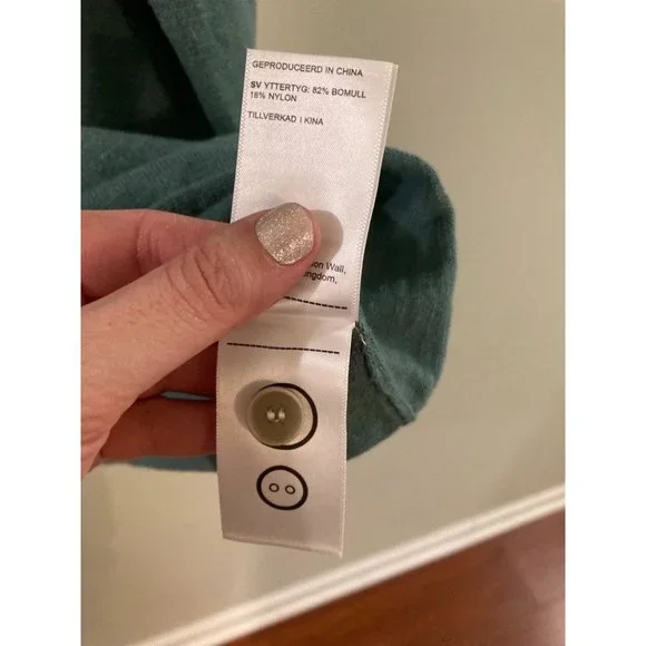 UNTUCKIT Paulson Henley Green Sweater. Size L - Picture 5 of 6